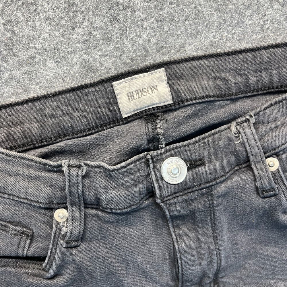 Hudson Jeans Womens Size 28 Natalie Super Skinny Dark Gray‎ Stretch Raw Hem - Picture 4 of 14